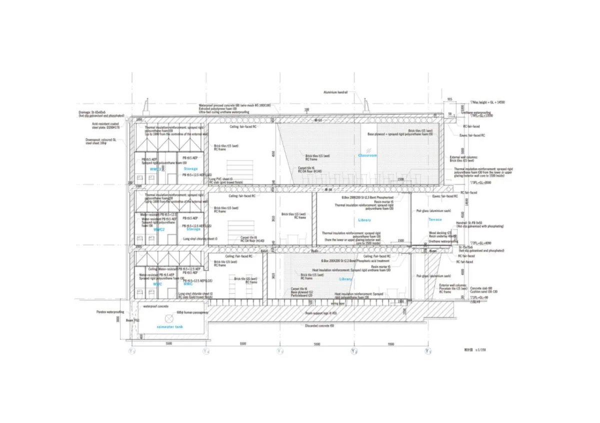 BIM建筑|湘南工科大学附属高中图书馆 / kousou + Fukei Co.