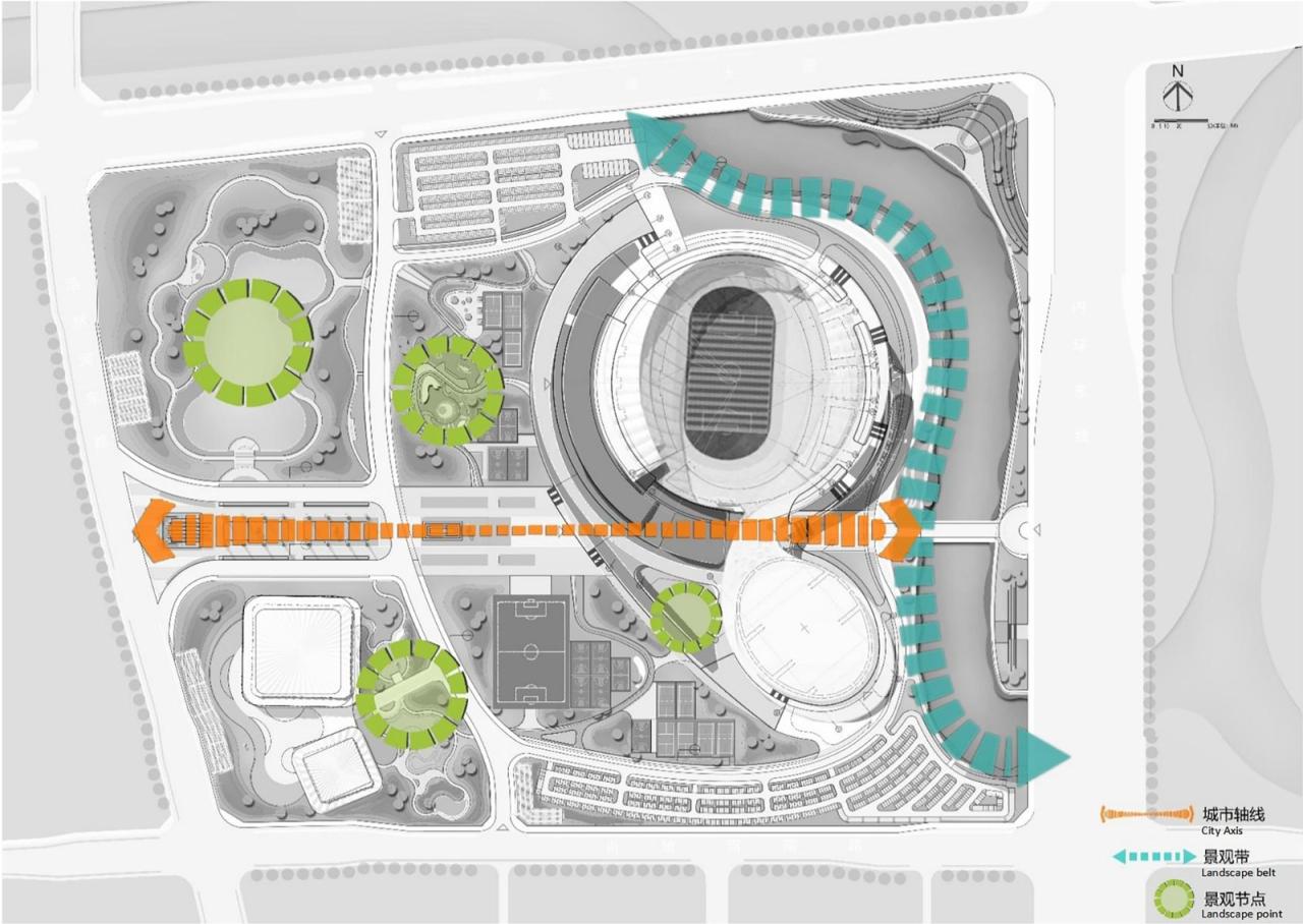 BIM建筑|襄阳全民体育运动中心 / 中南建院墨水尺工作室 BIM建筑|襄阳全民体育运动中心 / 中南建院墨水尺工作室
