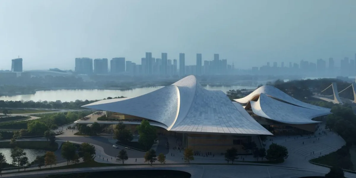 BIM建筑|‘曹娥江文化艺术中心’中标方案 / ZHA + 中南建院