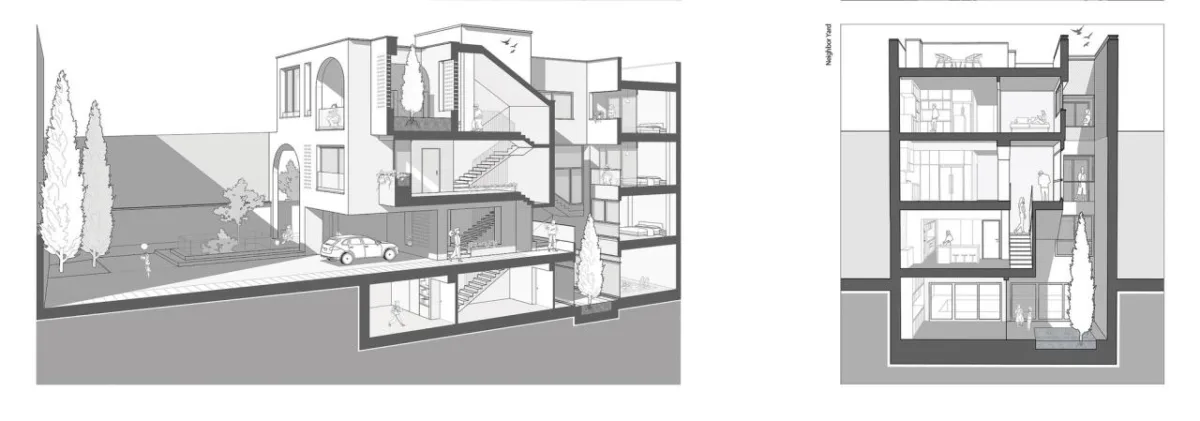 BIM建筑|2 IVANs, 2 HOUSEs / HAMAAN Studio