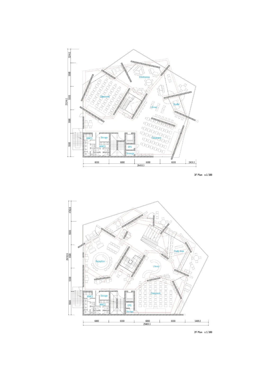 BIM建筑|湘南工科大学附属高中图书馆 / kousou + Fukei Co.