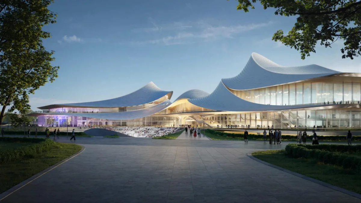 BIM建筑|‘曹娥江文化艺术中心’中标方案 / ZHA + 中南建院