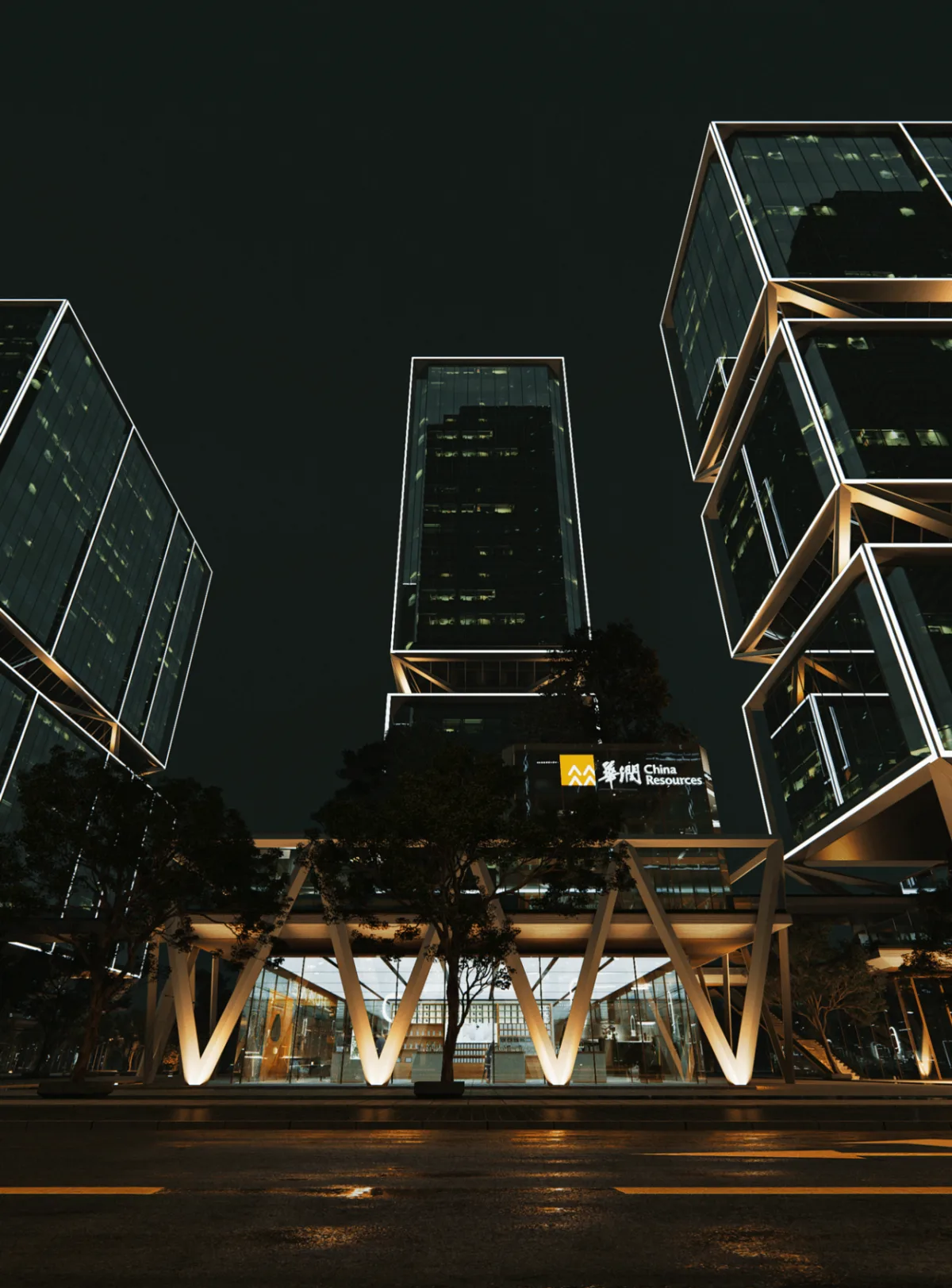 BIM建筑|武汉长江中心国际竞赛方案 / line+朱培栋关于城市坐标的双重思考