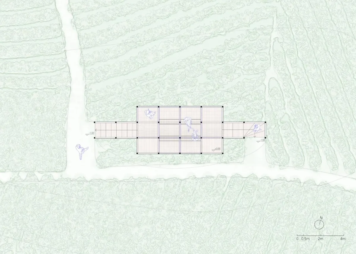 BIM建筑|长埭村艺术乡建系列-茶山浮亭 / 由牧建筑