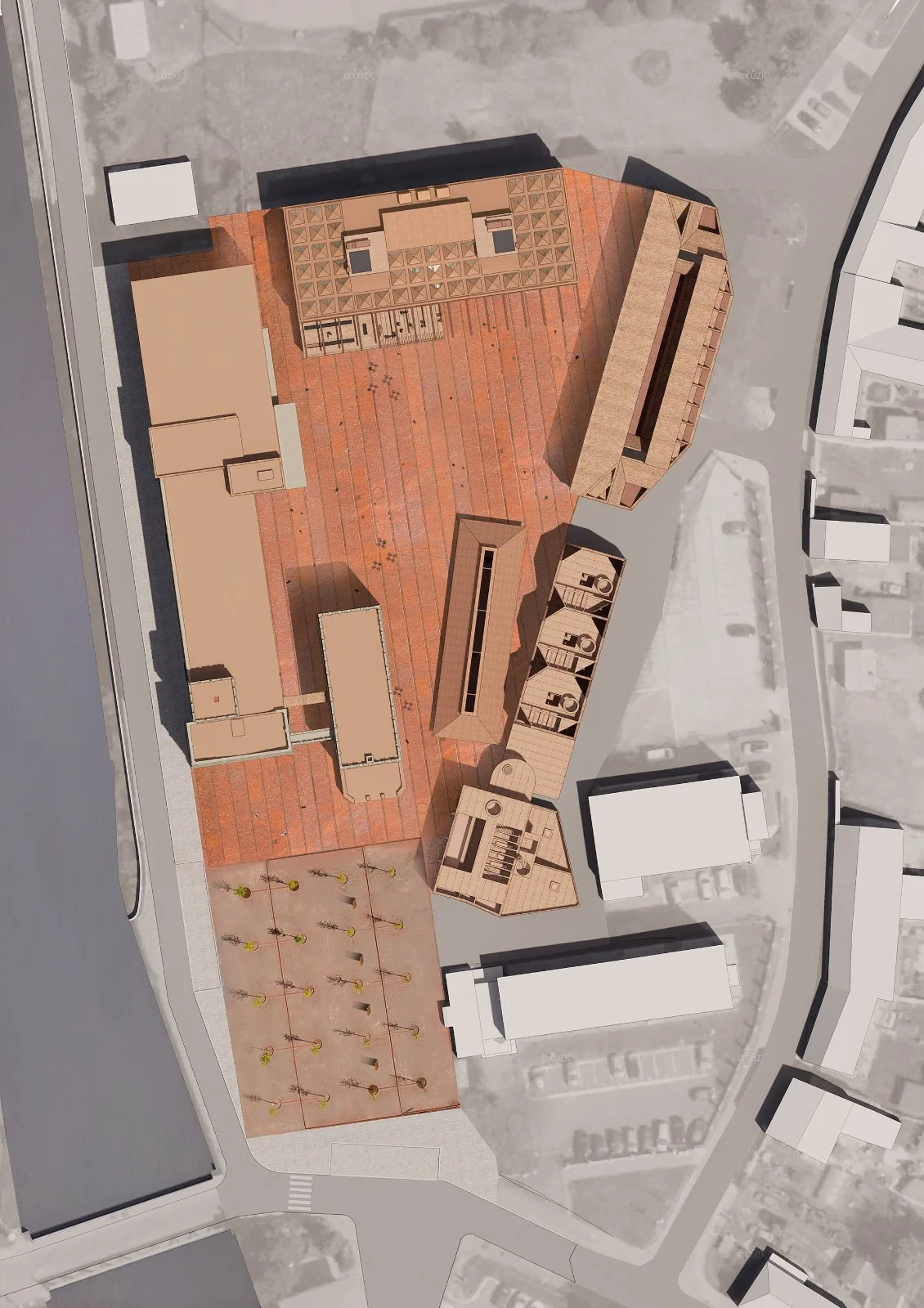BIM建筑|帕尔杜比采 GAMPA、Sféra 建筑群与自动化工厂公共空间 / Šépka architekti
