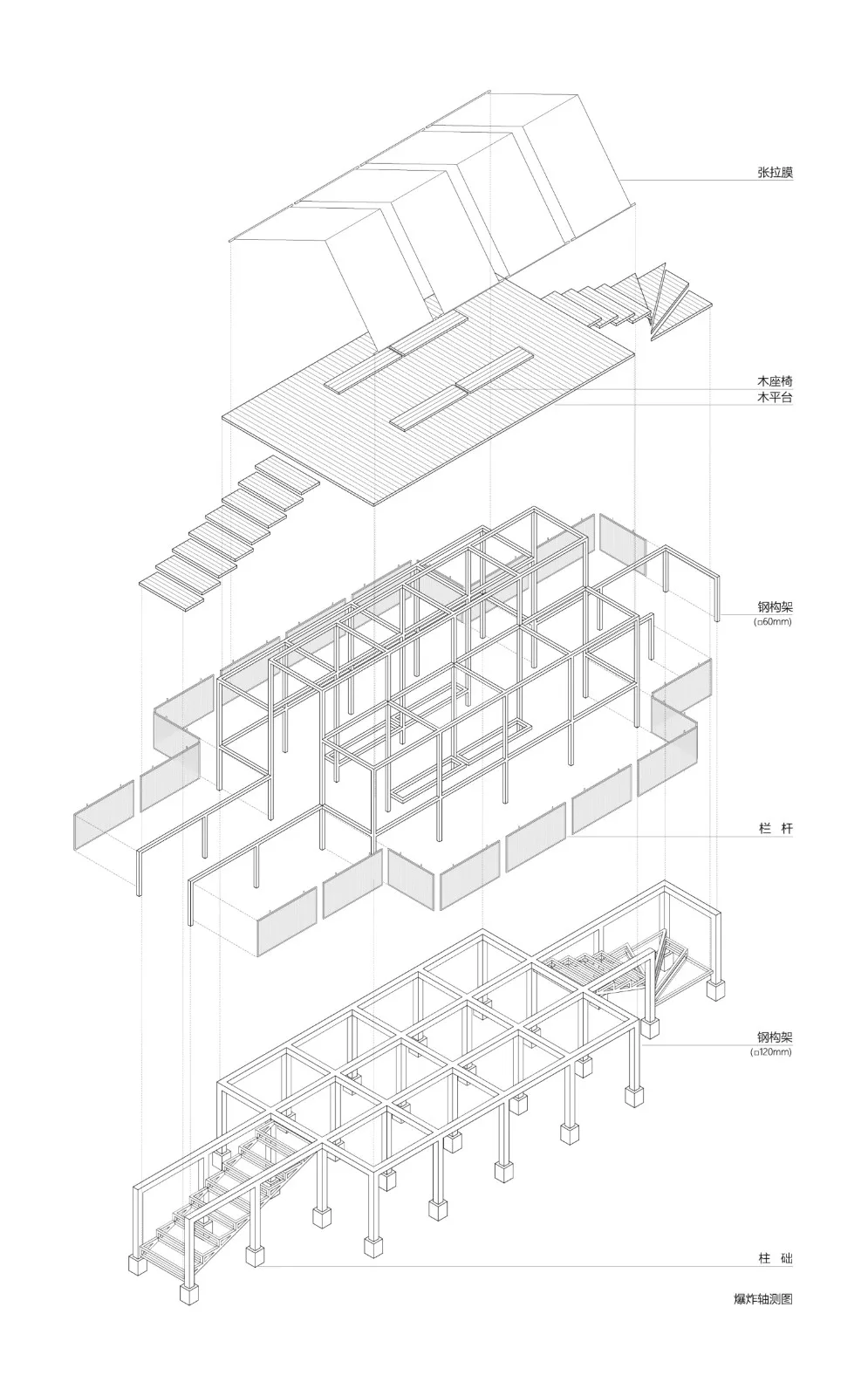 BIM建筑|长埭村艺术乡建系列-茶山浮亭 / 由牧建筑