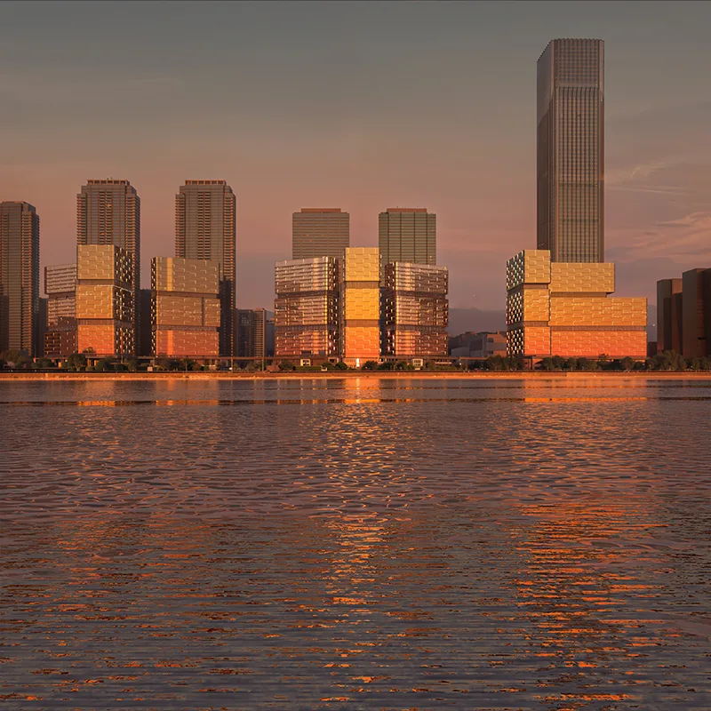 BIM建筑|武汉长江天际，line+朱培栋关于城市坐标的双重思考（下）