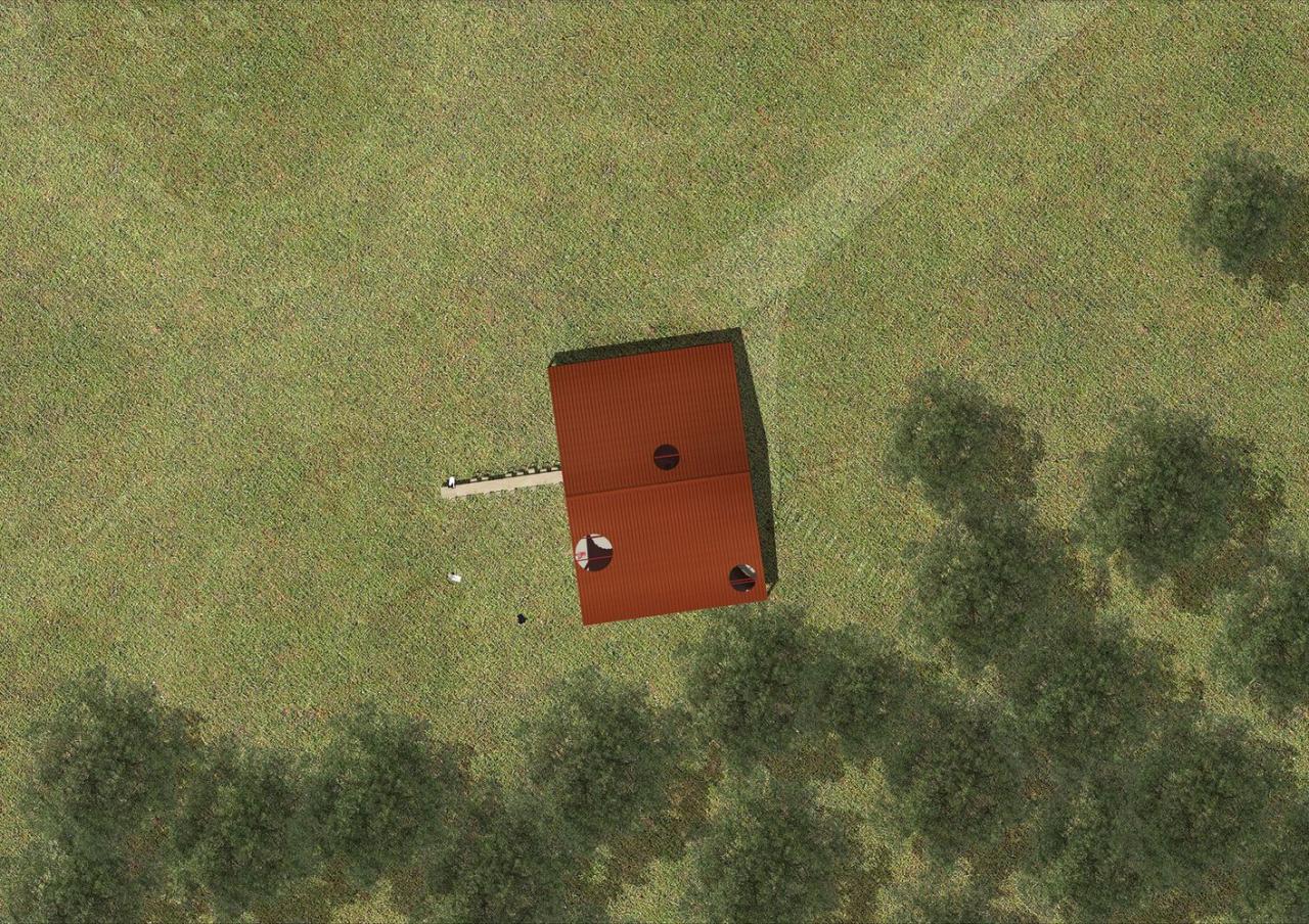 隐藏在葱郁壮丽环境中的红色宝石宁静的度假屋设计 隐藏在葱郁壮丽环境中的红色宝石宁静的度假屋设计